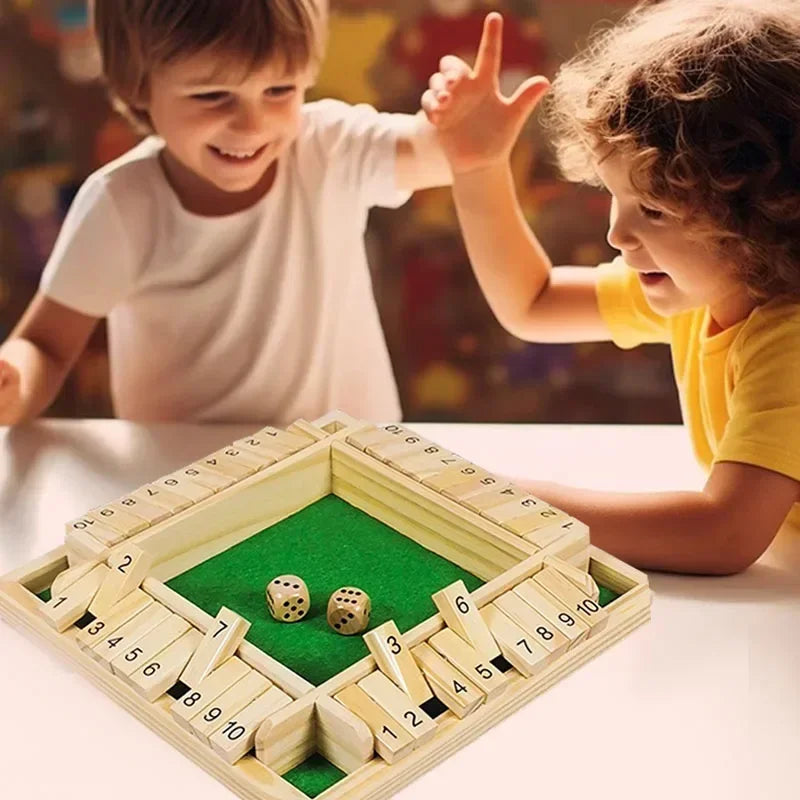 Shut the Box Wooden Dice Game