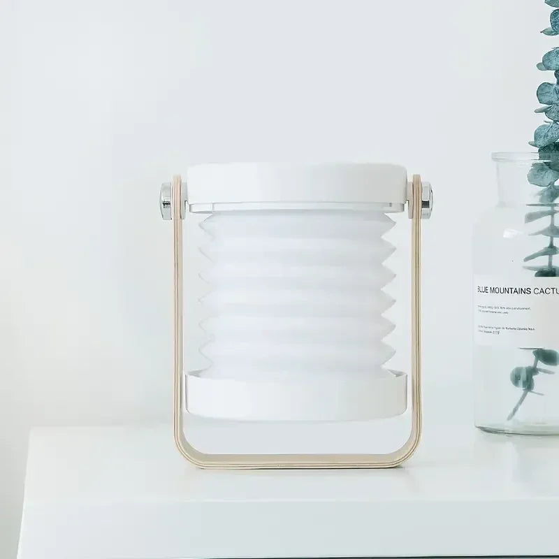 Folding Rechargeable Wooden Handle Lantern