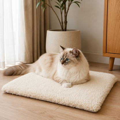 Cozy Crest Self-Heating Cat Pad - No-Plug Thermal Pet Mat for Cats & Small Dogs, Reflective Warming Bed Liner