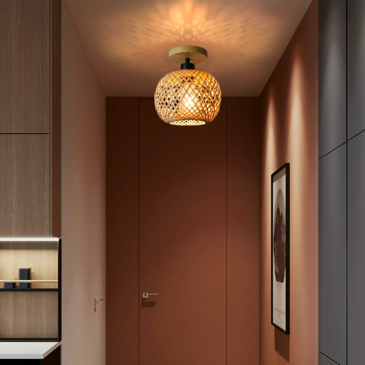 Natura Handwoven Bamboo Ceiling Lamp