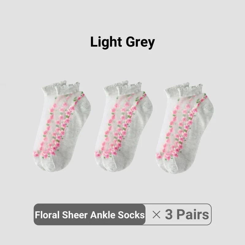 3 Pairs Light Grey