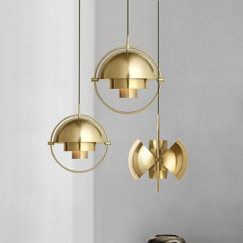 Sculptural Nordic Metal Pendant Light