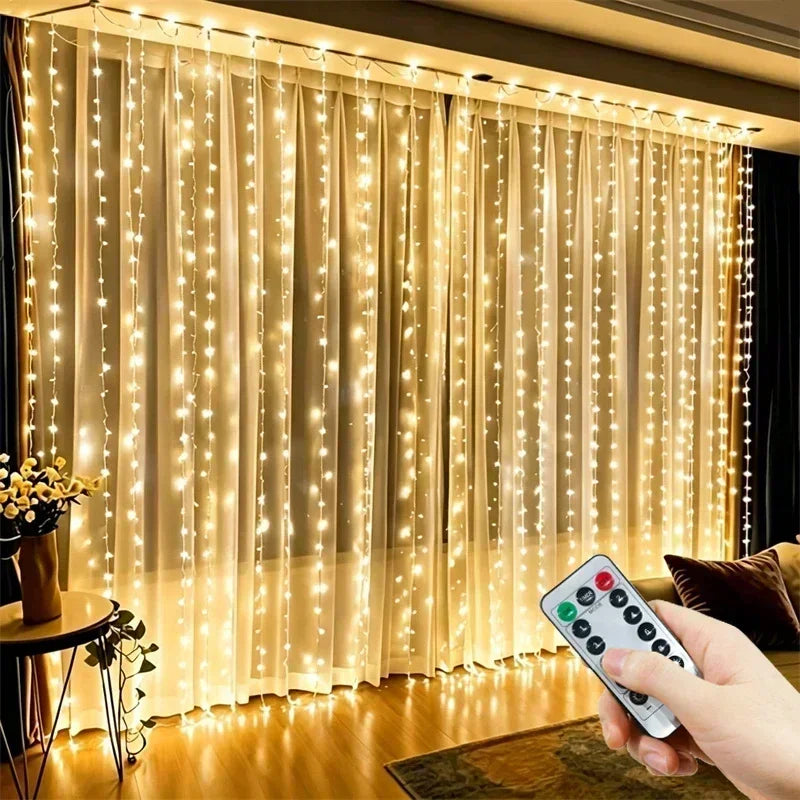USB curtain fairy string lights