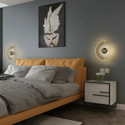 Lunaris LED Wall Lamp Clock