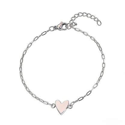 Matching Heart Chain Bracelets