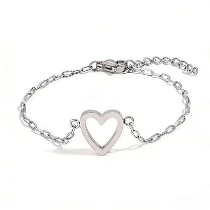 Matching Heart Chain Bracelets