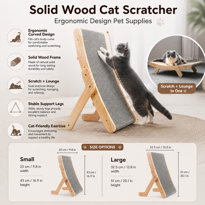 Solid Wood Cat Scratcher