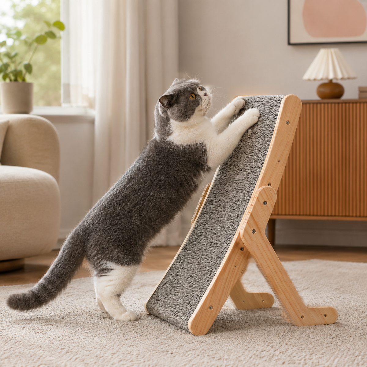 Solid Wood Cat Scratcher