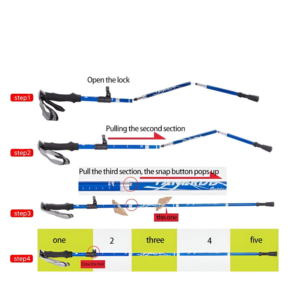 Foldable Telescopic Trekking Poles