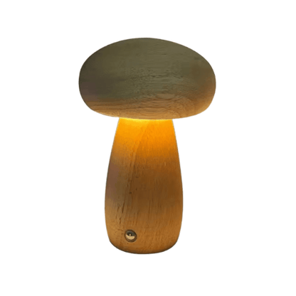 Portobello Wooden Mushroom Night Light