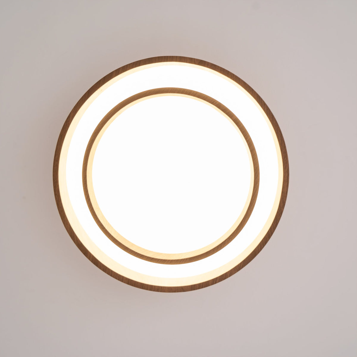 Vaako Walnut Finish LED Ceiling Lamp
