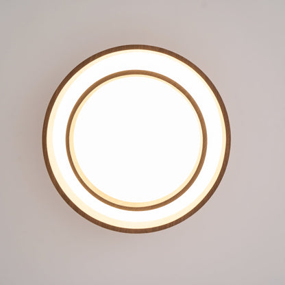 Vaako Walnut Finish LED Ceiling Lamp