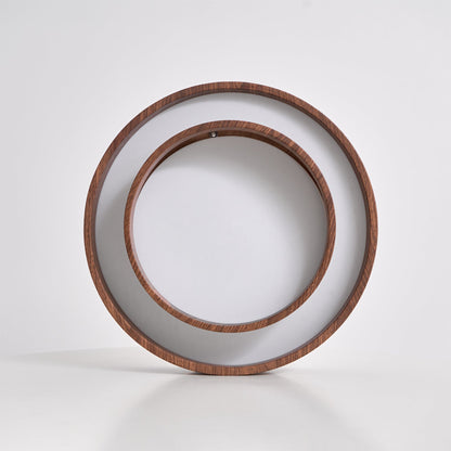 Vaako Walnut Finish LED Ceiling Lamp