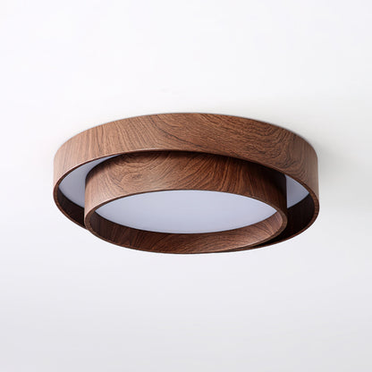 Vaako Walnut Finish LED Ceiling Lamp