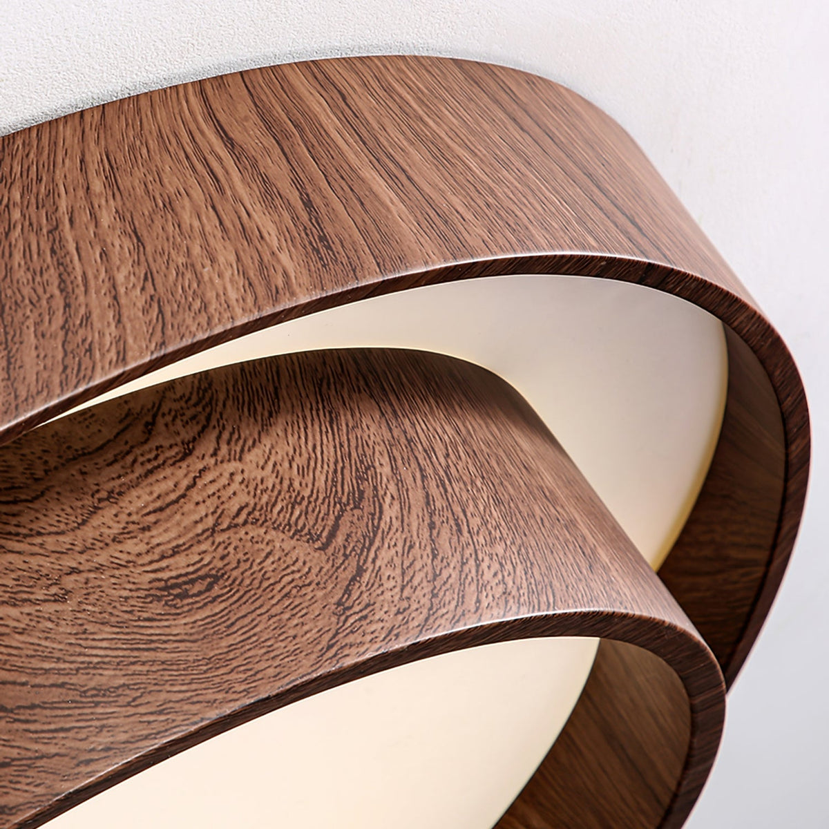 Vaako Walnut Finish LED Ceiling Lamp