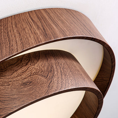 Vaako Walnut Finish LED Ceiling Lamp