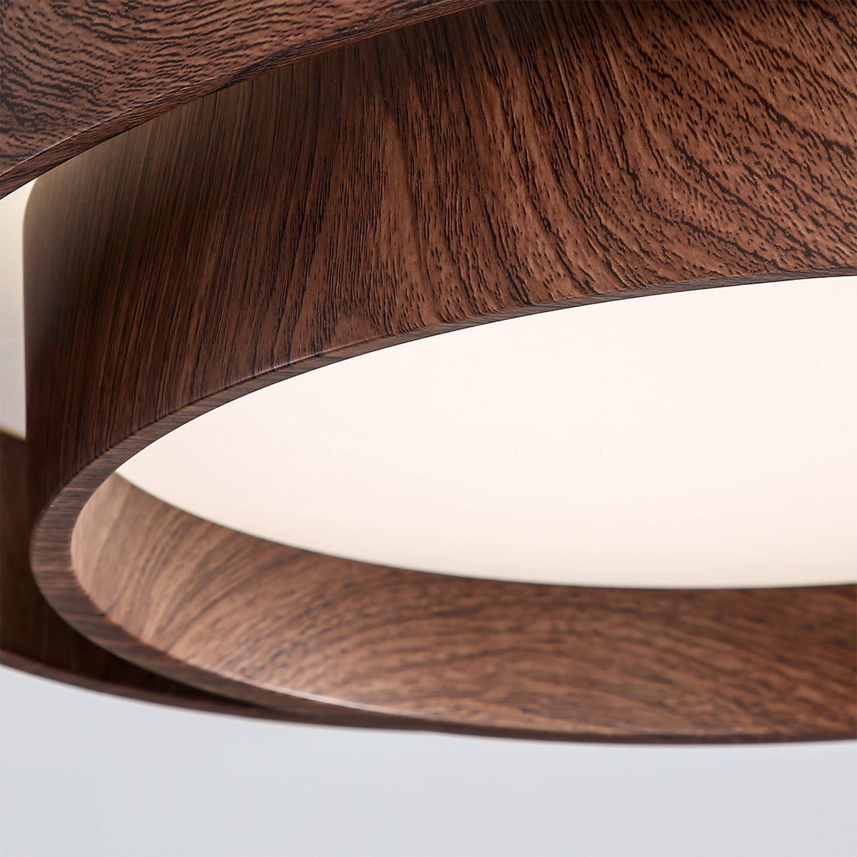 Vaako Walnut Finish LED Ceiling Lamp