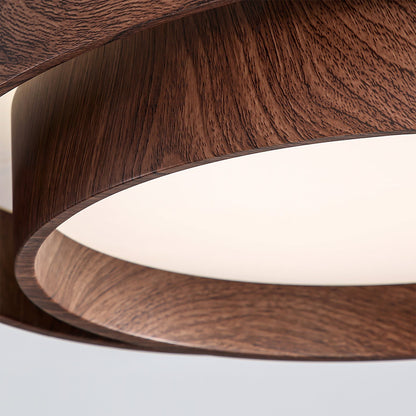 Vaako Walnut Finish LED Ceiling Lamp