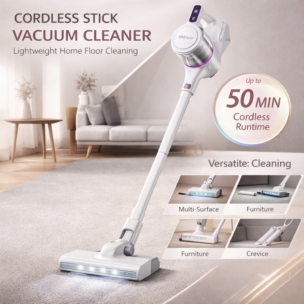 Cordless Lightweight Stick Vacuum Cleaner