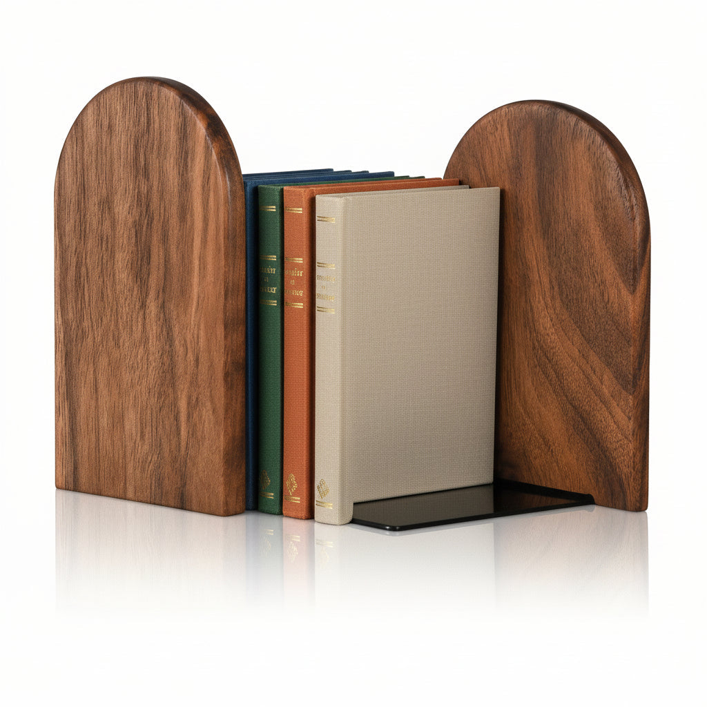 Black Walnut Wooden Bookends