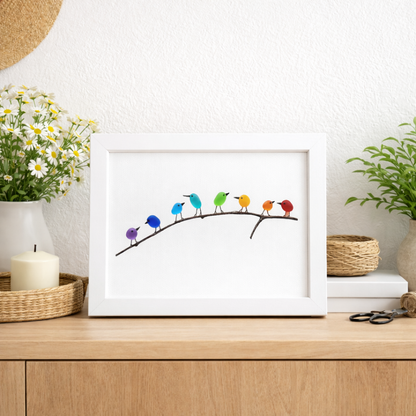 Sea Glass & Driftwood Coastal Wall Art