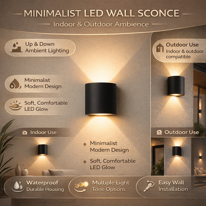 Minimalist Up & Down LED Wall Light