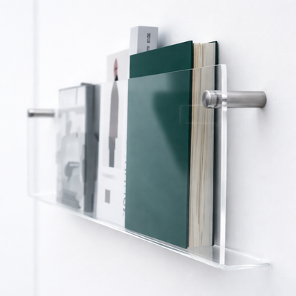 Acrylic Floating Magazine Wall Shelf
