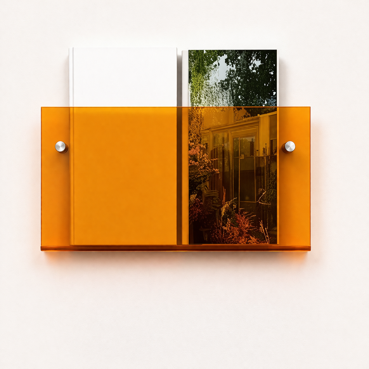 Acrylic Floating Magazine Wall Shelf