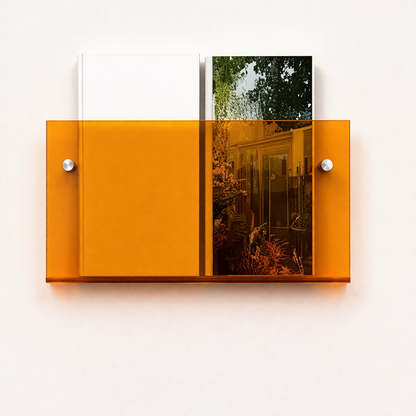 Acrylic Floating Magazine Wall Shelf