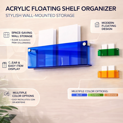 Acrylic Floating Magazine Wall Shelf