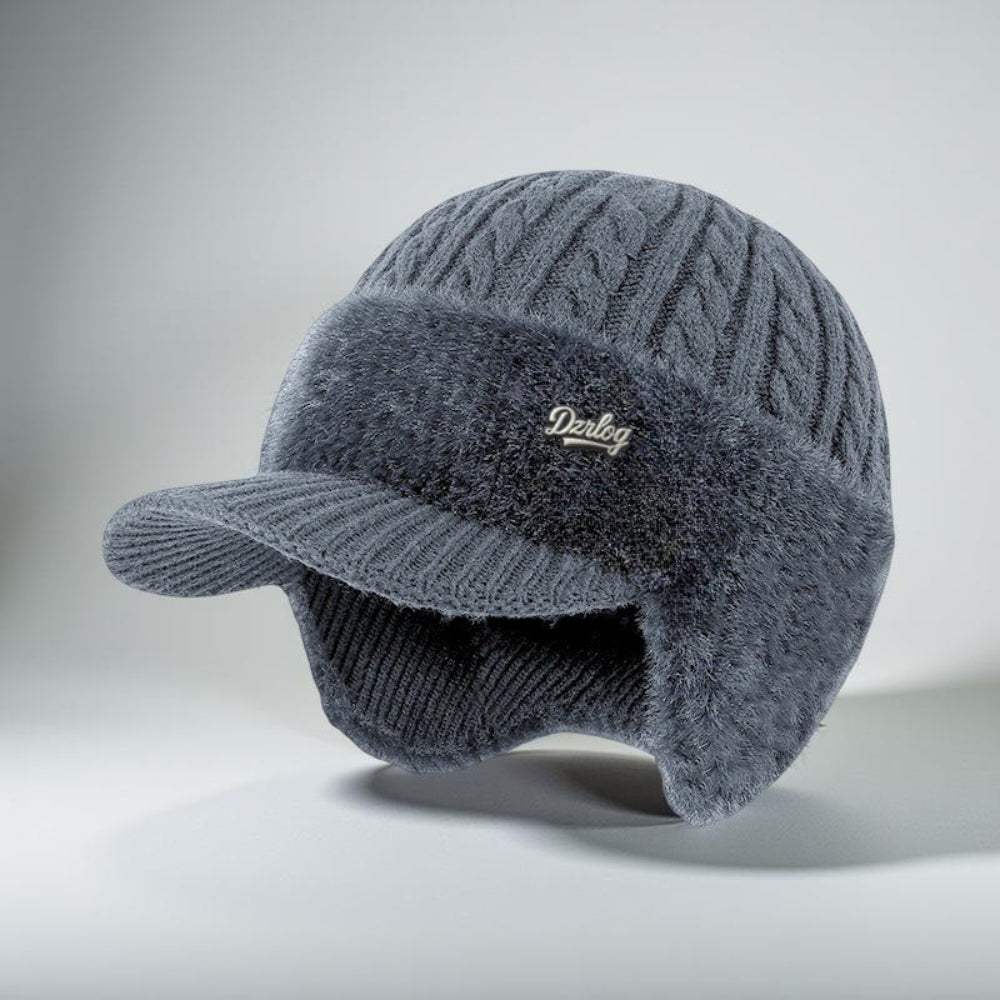 Cozy Crest Knit Trapper Hat with Ear Flaps - Warm Winter Hat with Ear & Neck Coverage, 7 Colors, Unisex Cold Weather