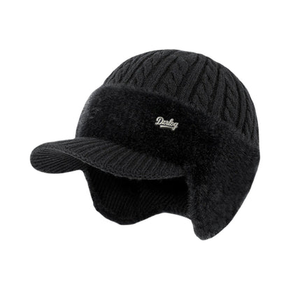 Cozy Crest Knit Trapper Hat with Ear Flaps - Warm Winter Hat with Ear & Neck Coverage, 7 Colors, Unisex Cold Weather