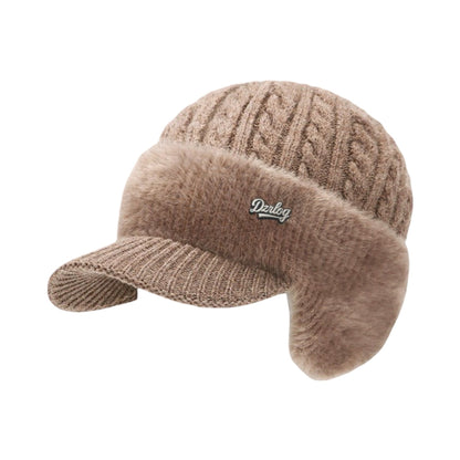 Cozy Crest Knit Trapper Hat with Ear Flaps - Warm Winter Hat with Ear & Neck Coverage, 7 Colors, Unisex Cold Weather