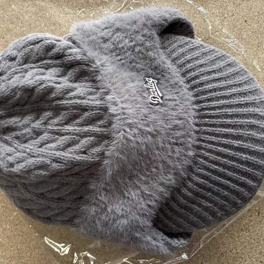 Cozy Crest Knit Trapper Hat with Ear Flaps - Warm Winter Hat with Ear & Neck Coverage, 7 Colors, Unisex Cold Weather