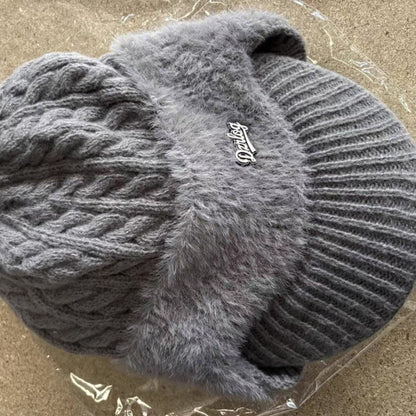 Cozy Crest Knit Trapper Hat with Ear Flaps - Warm Winter Hat with Ear & Neck Coverage, 7 Colors, Unisex Cold Weather