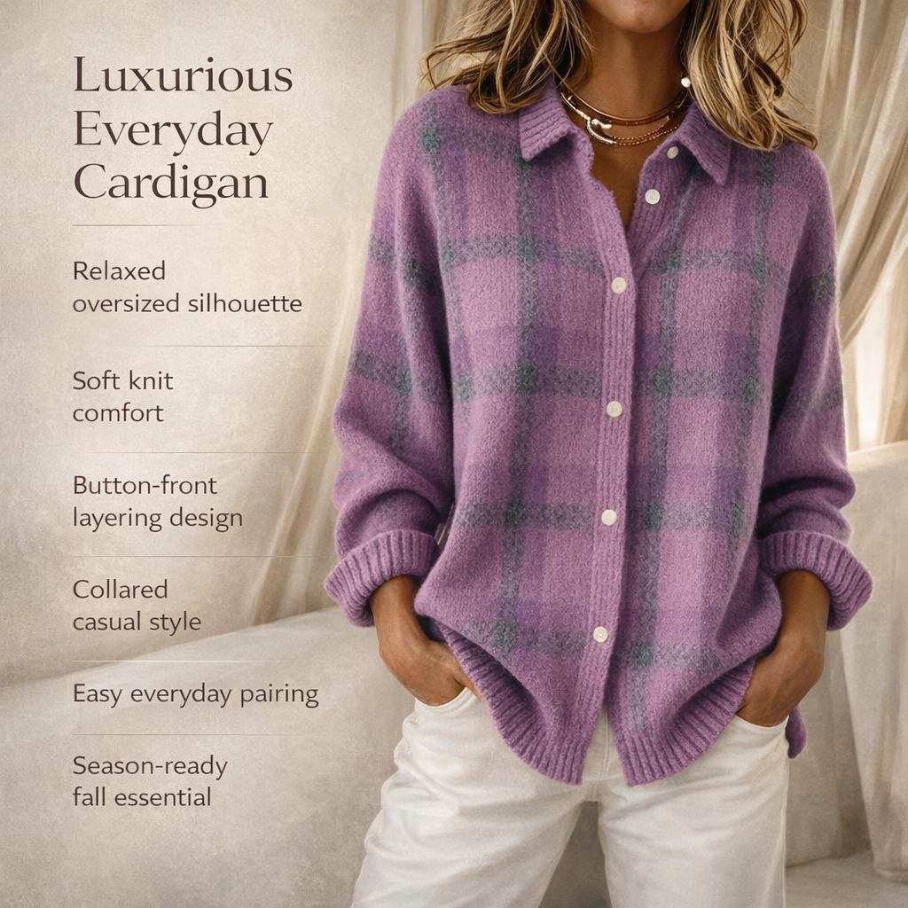 Cozy Crest Women's Oversized Button-Front Cardigan - Chunky Knit Autumn Layer, S to 3XL, Multiple Colors, Long Sleeve