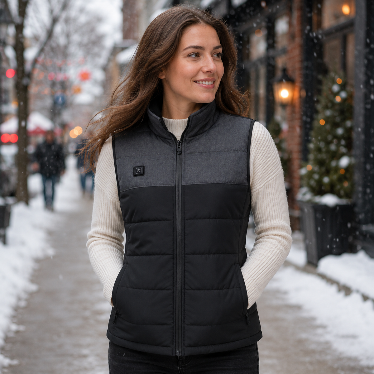 Cozy Crest Women's Rechargeable Heated Vest - USB Battery Heated Body Warmer, S to 3XL, Multiple Colors, Winter Outdoor Wear