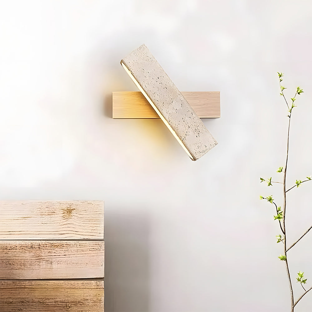 Minimalist Wood & Metal Wall Light