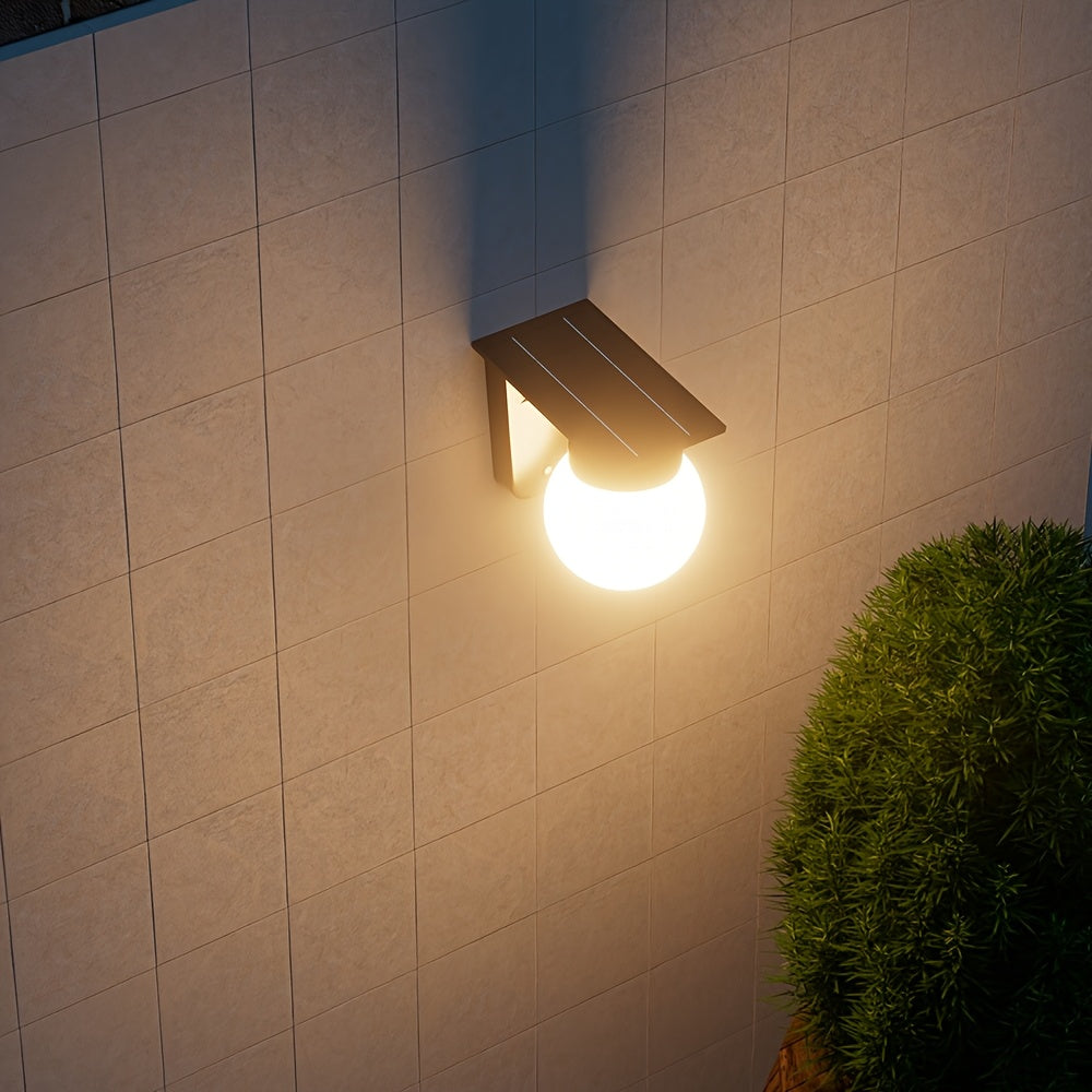 Solar Globe Dimmable Outdoor Wall Light