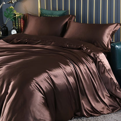 Silk Bedding Set with Duvet Cover