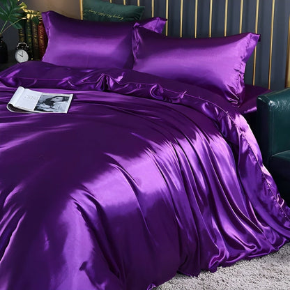 Silk Bedding Set with Duvet Cover
