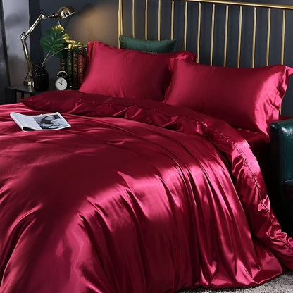 Silk Bedding Set with Duvet Cover