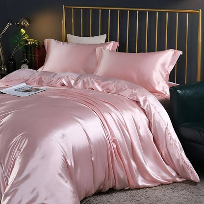 Silk Bedding Set with Duvet Cover