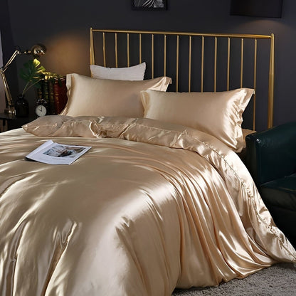 Silk Bedding Set with Duvet Cover