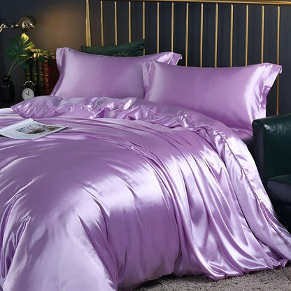 Silk Bedding Set with Duvet Cover
