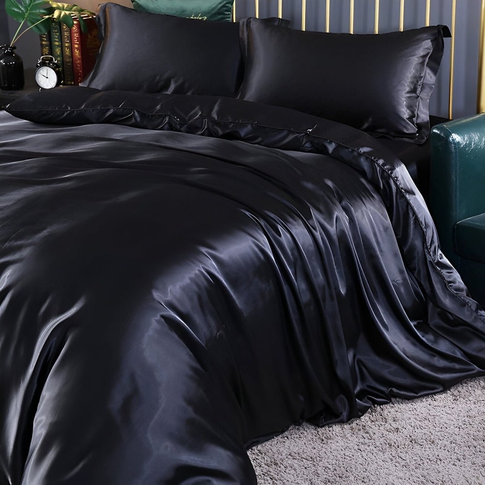 Silk Bedding Set with Duvet Cover