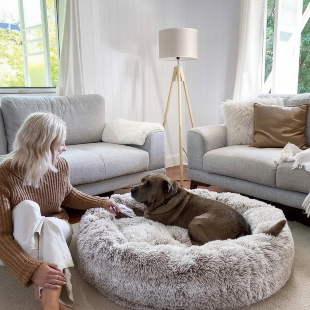 Calming Plush Dog Bed