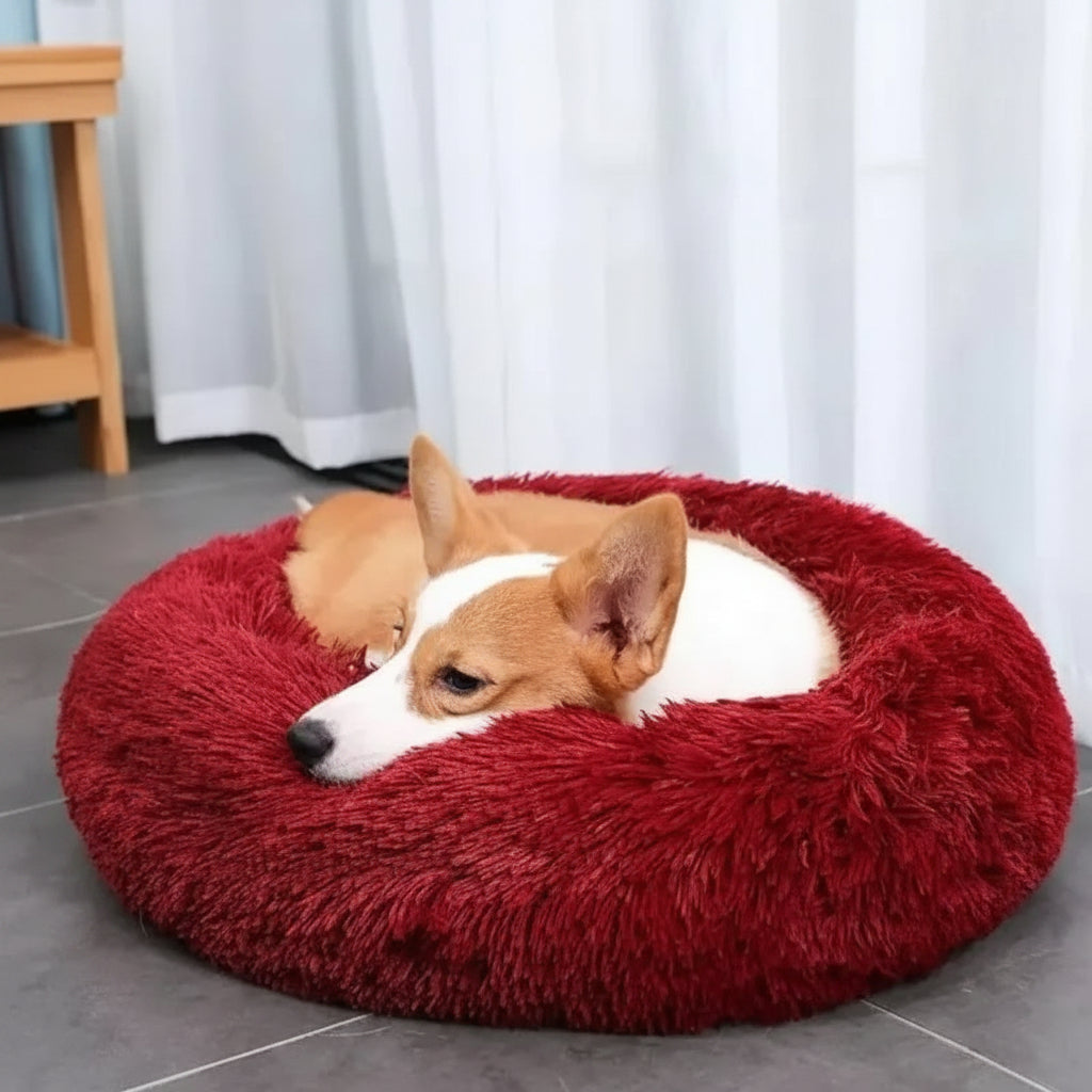 Calming Plush Dog Bed