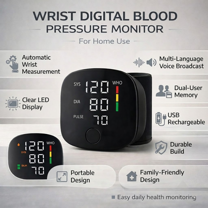 Digital Wrist Blood Pressure Monitor