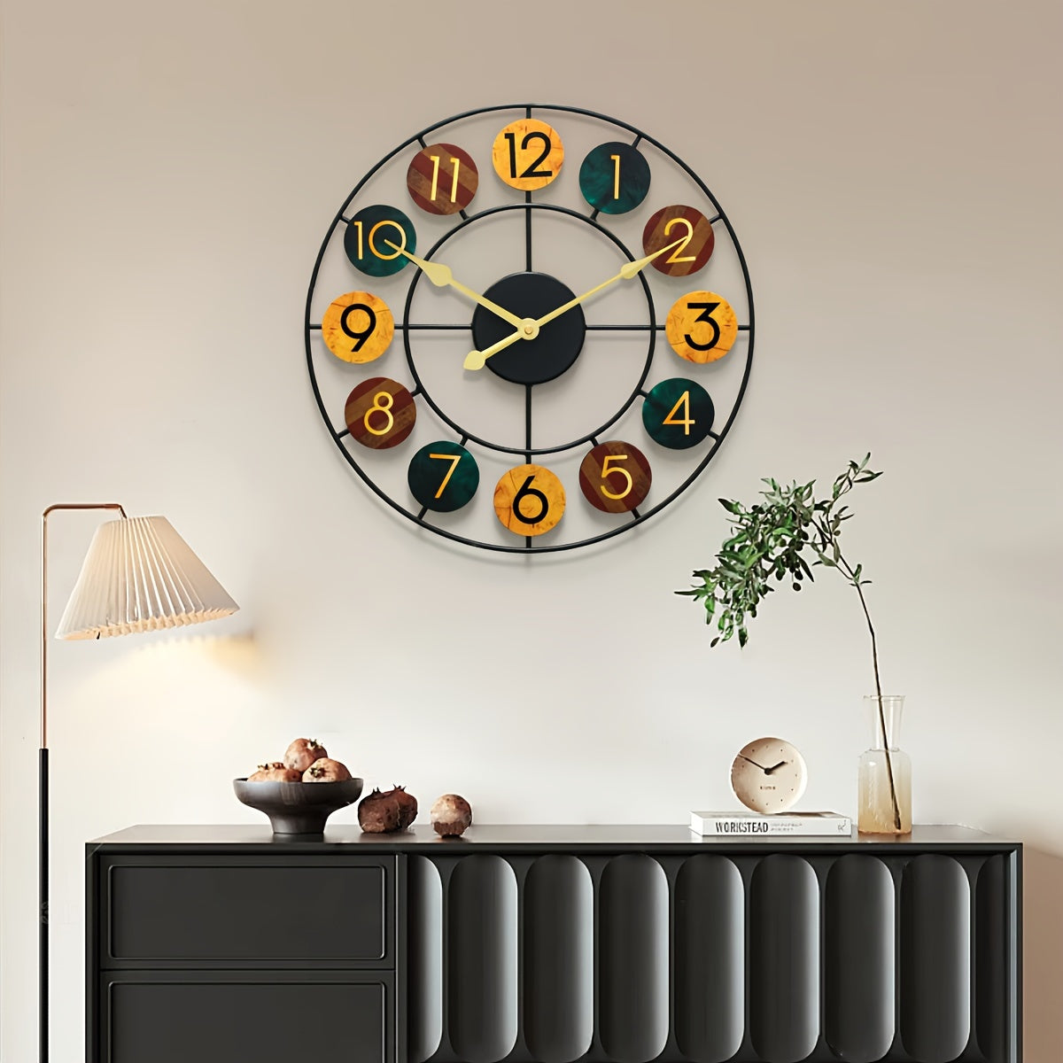 Retro Iron Colorful Wall Clock